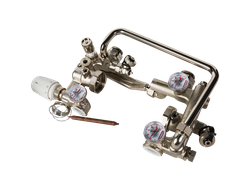 Насосно-смесительный узел ROMMER с термоголовкой, перепускным клапаном и байпасом, без насоса (Арт.