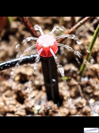 Капельница регулируемая 0-70 л/ч на стойке 15см (100шт)