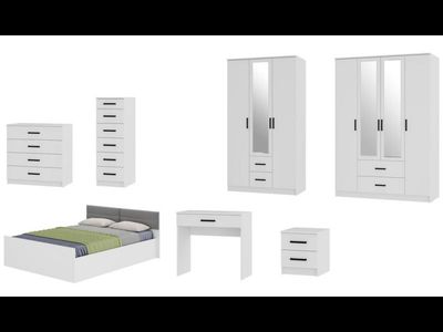 Спальный гарнитур «Фьюжн» белый (BTS)