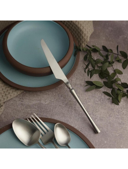 Ложка чайная 15 см матовое серебро