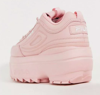 Fila Disruptor 2 Розовые кожаные на танкетке (копия)