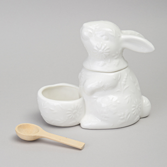 Солонка в форме зайца "Цветочная история" 16*9*14 см 400 мл