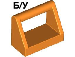 ! Б/У - Tile, Modified 1 x 2 with Bar Handle, Orange (2432 / 4167380 / 6060855 / 6253318) - Б/У
