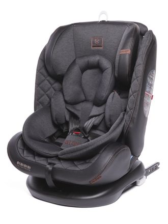 Автокресло Baby Care Shelter 0-36кг, IsoFix, поворотная база 360, Eco Black / Grey Cotton