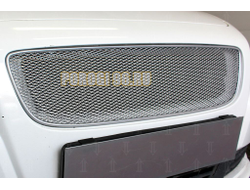 Защита радиатора Volvo S40 II (рестайлинг) 2007-2012 3D chrome верх PREMIUM (устанавливается вместо штатной)