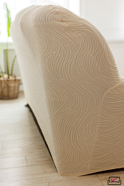 Чехол на 2х местный диван Жаккард Волна Шампань. Россия