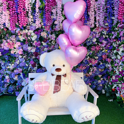 Подарочный набор №8 - Плюшевый мишка 200 см, Шары сердца 5, Киндер бокс большой