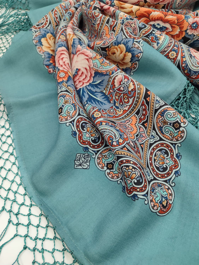 Павловопосадский платок Мчится тройка 1896-12