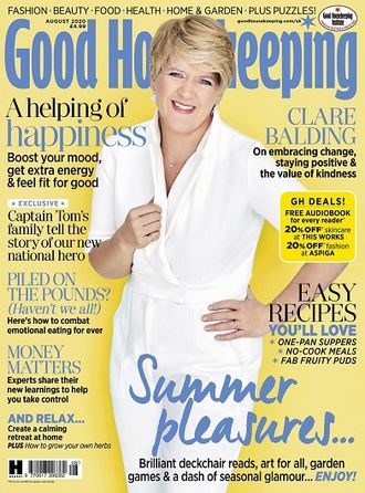 Good HouseKeeping UK Magazine August 2020 Clare Balding Cover, иностранные журналы, Intpressshop