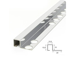 Профиль окантовочный для плитки SBP110-10H 10мм 2,7м Полированный серебро