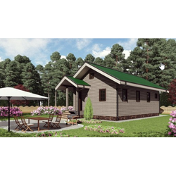 Одноэтажный каркасный дом с тремя спальнями 53м² (SK17)