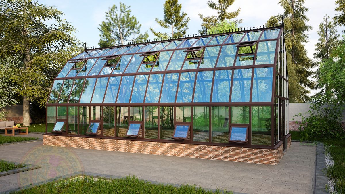 Теплица из каталога Красивые телицы “Леонардо XL” размером 5000 х 10000 мм.