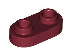 Plate, Round 1 x 2 with Open Studs, Dark Red (35480 / 6212040)