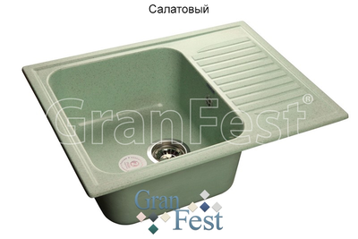 Керамическая мойка Granfest Гранфест GF-S645L реверсивная 1 секционная мойка
