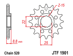 Звезда ведущая (13 зуб.) RK C4158-13 (Аналог: JTF1901.13) для мотоциклов KTM