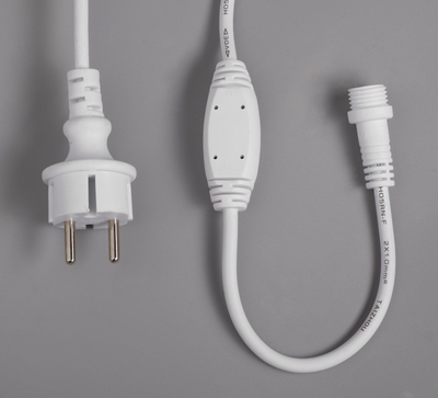 Гирлянда бахрома уличная каучук, белый провод, белый свет, 3.0x0.6/0.5/0.4м., 100led, 220В.