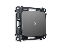 Выключатель 1-кл с подсветкой 5600K Антрацит серый - Ambrella Volt - OMEGA