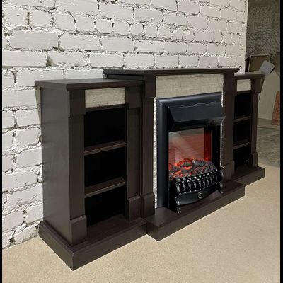 Электрокамин Моника LUX BL M2 с очагом Fobos