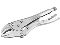 Зажим с фиксатором 180 мм, с закругленными губками TOLSEN TT10380