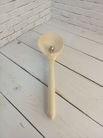 Ложка музыкальная 190*60 мм деревянная с бубенцом