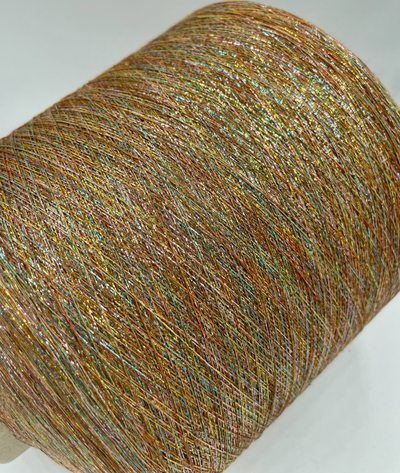 TORCITURA di DOMASO BACH LUREX  люрекс 1/ 34000 65% ВИСКОЗА 35% PL   (50 грамм, 1700 метров) цв. 165PR золото мультиколор