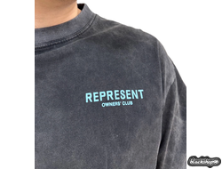 Футболка Represent Grey/Blue (S, M, L, XL)