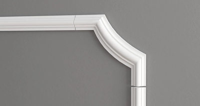 Угловой элемент DECOR-DIZAYN C1-DD002 к молдингу DD002, из дюрополимера, под покраску, 4шт