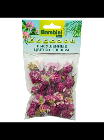 Bambini Pets (Бамбини Петс) Лакомство высушенные цветы клевера для грызунов и кроликов, 10 г
