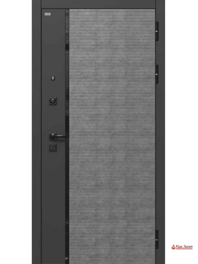 DORSTON Dark (Чёрный кварц+верона графит, муар чёрный/ ФЗ-7 белый матовый)	с зеркалом