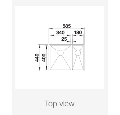 Мойка Blanco ZEROX 340/180-U