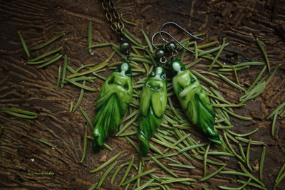 Комплект фарфоровых украшений "Лесная принцесса"