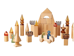 Строительные блоки из бука и акрила, 119 деталей