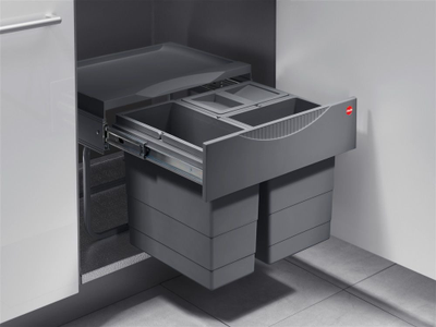 ВСТРАИВАЕМОЕ ВЕДРО ДЛЯ МУСОРА 28Л SPACE SAVING HAILO