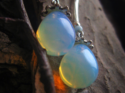 Серьги бохо "Капли лунного дождя"