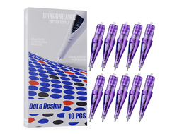 Картриджи для практики DragonHawk Ballpoint for Dotwork Drawing Purple