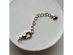 Замок 15 мм лобстер зол с цепочкой 1шт