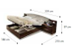 Кровать с подъемным механизмом "Luna" 180х200 см