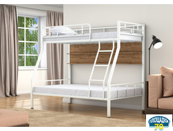 Двухъярусная кровать Раута Белый полка дуб крафт табак