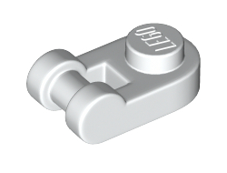 Plate, Round 1 x 1 with Bar Handle, White (26047 / 6174937)