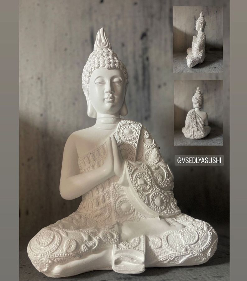Статуэтка Будда (белый) 30 см