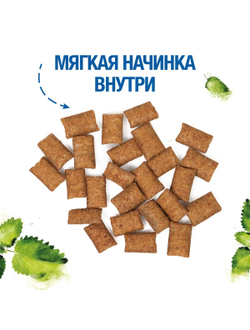 Хрустящие подушечки Monge Gift Dental для кошек, кролик 60 гр