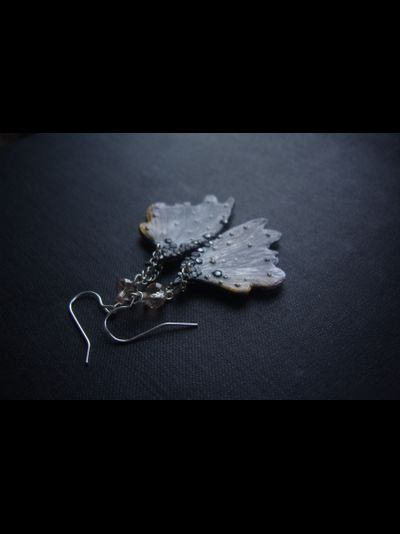 Фэнтези серьги "Крылышки Дымчатой Феи"