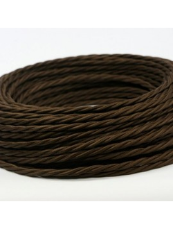 Провод витой в ретро стиле ПРВ 2х1.5 шоколад