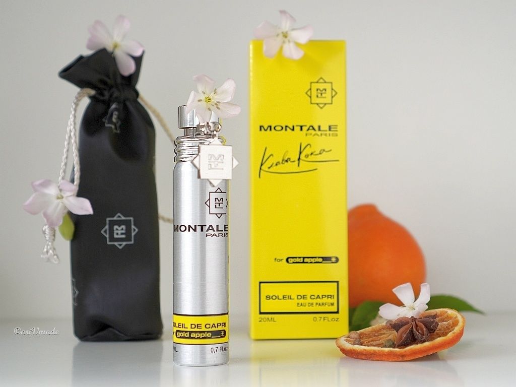 Montale soleil capri духи. Монталь солнце капри. Монталь Солейл де капри оригинал. Золотое яблок Montale Soleil de Capri. Монталь Клава Кока аромат.