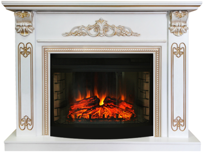 Электрокамин Византия WTG патина с очагом FireField 25