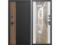 Дверь стальная Тор с белым зеркалом