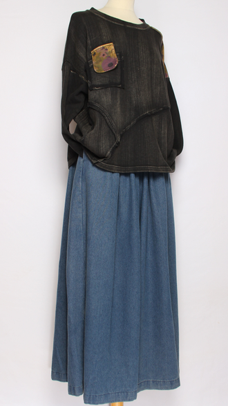 Джемпер ХЛОПОК "КАРМАН ВИНТАЖНЫЙ" красный, трава, черный до р.54