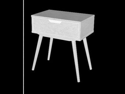 Тумба прикроватная Комильфо белый в*ш*г 615*550*350 мм