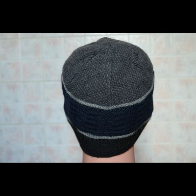 Разноцветная мужская шапка Vizio италия 5652 черно - сине - серая