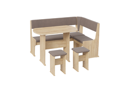 Кухонный уголок Рио Дуб Крафт золотой/Микровелюр Duna Stone